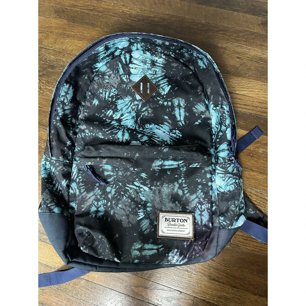 Burton Multi Colored Blue Backpack Adjustable Straps Some Staining Shown In Pics